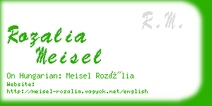 rozalia meisel business card